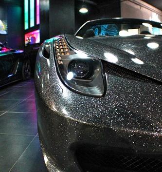Ferrari 458 Gloss Glitter Car Wrapping