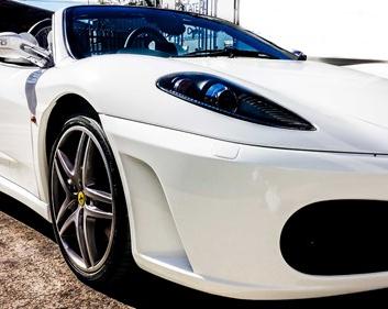 White Ferrari F430 Gloss Vehicle Wraps